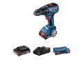 Аккум. дрель-шуруповерт BOSCH GSR 18V-50 в кор. (18.0 В,2 акк. 2.0 А/ч, 2 скор., 50 Нм, шурупы до 10 мм)