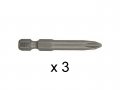 Насадка (бита) PH2 49 мм BOSCH (3 шт.) (посадочн. шестигранник 1/4 