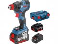 Аккум. ударный гайковерт BOSCH GDX 18V-200 C L-BOXX (18.0 В, 2 акк., 5.0 А/ч Li-Ion, посадочн. квадрат 1/2, внутр. шестигр. 1/4 
