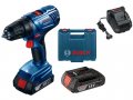 Аккум. дрель-шуруповерт BOSCH GSR 180-LI в чем. (18.0 В, 2 акк., 1.5 А/ч Li-Ion, 2 скор., 54 Нм, шурупы до 10 мм)