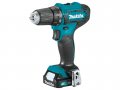 Аккум. дрель-шуруповерт MAKITA DF 333 DWYE в чем. (12.0 В, 2 акк., 1.5 А/ч Li-Ion, 2 скор., 30 Нм, шурупы до 8 мм)