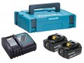 Комплект аккумулятор 18.0 В BL1860B 2 шт. + зарядное устройство DC18RC в кейсе (Набор BL1860B 18V 6,0 Ah 2 шт. + DC18RC) (MAKITA)